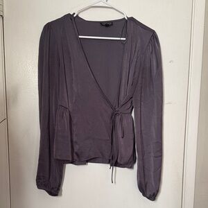 TopShop Purple Wrap Top